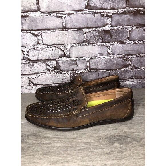 Florsheim Brown Leather BasketWeaves Driving Shoes Men Sz 11M US/44EU 13311-215 - Picture 16 of 16